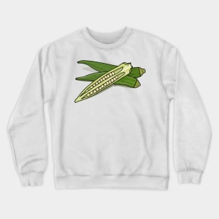 Okra cartoon illustration Crewneck Sweatshirt